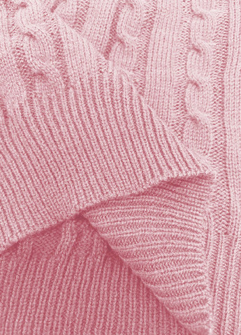 Светло-розовое кэжуал платье платье-свитер SHEIN однотонное