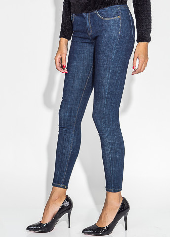 Синие демисезонные скинни джинсы Time of Style