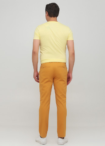 Оранжевые кэжуал демисезонные прямые брюки Denim Co