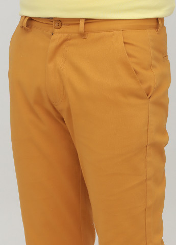 Оранжевые кэжуал демисезонные прямые брюки Denim Co