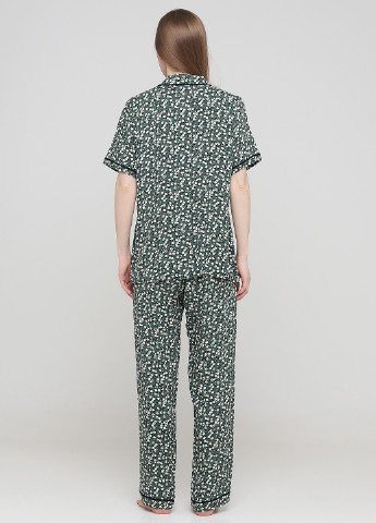 Темно-зеленая всесезон пижама (рубашка, брюки) рубашка + брюки Mon Monde