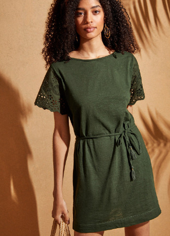 Темно-зеленое пляжное платье платье-футболка Women'secret меланжевое