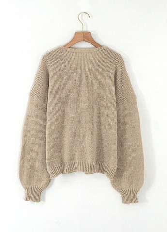 Песочный демисезонный кардиган SHEIN