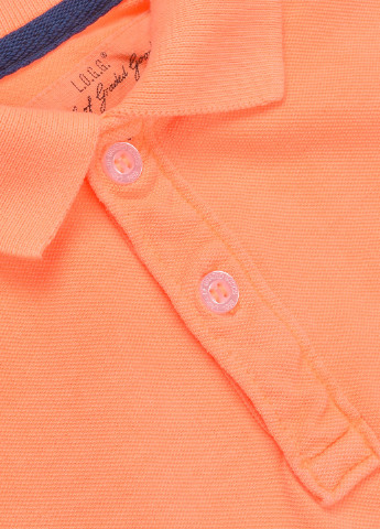 Кислотно-оранжевая детская футболка-поло для мальчика H&M однотонная