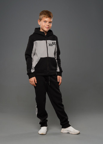 Сірий зимовий спортивний костюм з написами Sinthia (194959072)