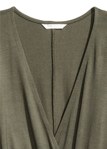 Оливковое (хаки) кэжуал платье в греческом стиле H&M однотонное