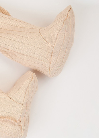 Бежевий демісезонний комплект (боді, повзунки, шапка) KRAKO