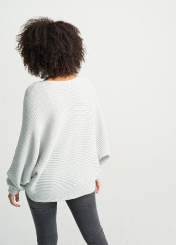 Светло-серый демисезонный джемпер пуловер SELA