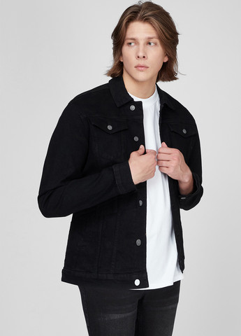 Чорна демісезонна куртка Denim Project