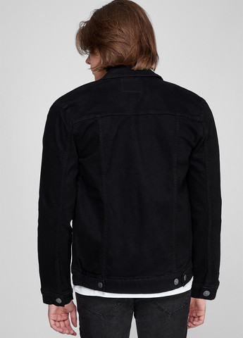 Чорна демісезонна куртка Denim Project