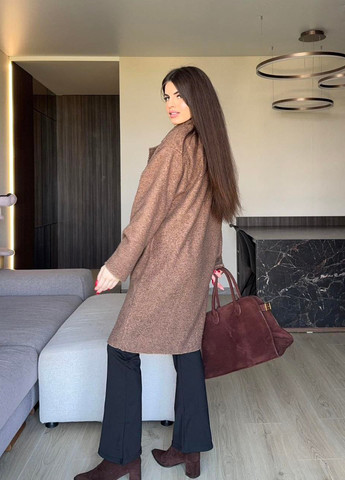 Світло-коричневе демісезонне Пальто двобортне No Brand