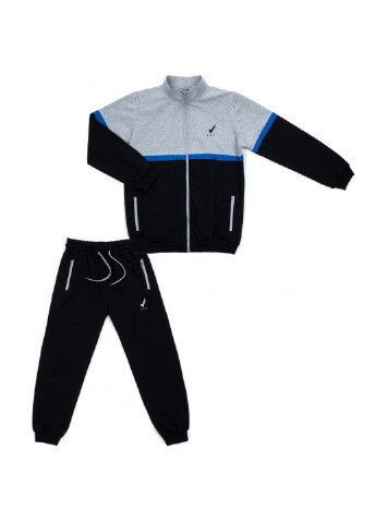 Синий демисезонный спортивный костюм " sport" (s-301-164b-gray) Joi