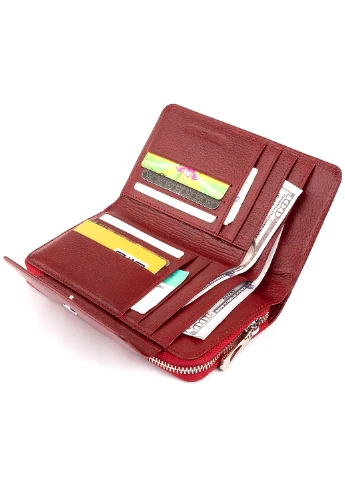Жіночий шкіряний гаманець 19х9,5х2,5 см st leather (252130485)