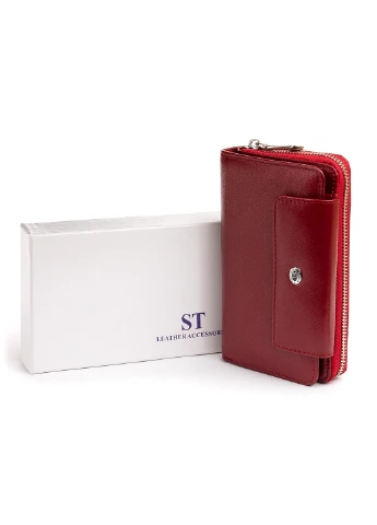Жіночий шкіряний гаманець 19х9,5х2,5 см st leather (252130485)