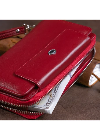 Жіночий шкіряний гаманець 19х9,5х2,5 см st leather (252130485)