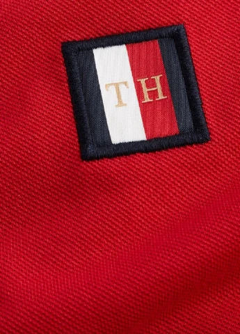 Красная футболка-поло для мужчин Tommy Hilfiger с логотипом