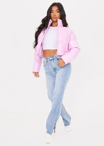 Розовая демисезонная куртка PrettyLittleThing
