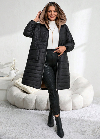 Черная демисезонная куртка SHEIN