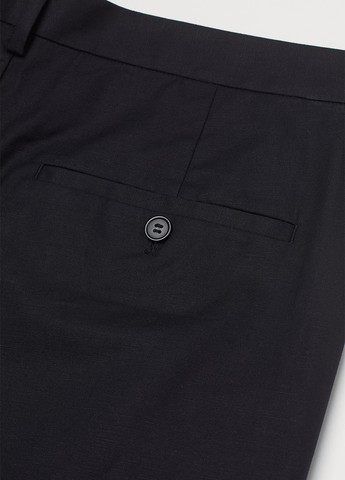 Темно-синие классические демисезонные прямые, укороченные брюки H&M