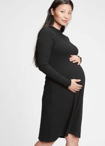 Чорна кежуал сукня для вагітних кльош Gap однотонна