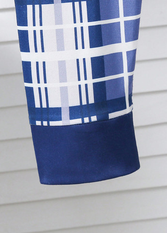 Синяя всесезон пижама (лонгслив, брюки) лонгслив + брюки SHEIN