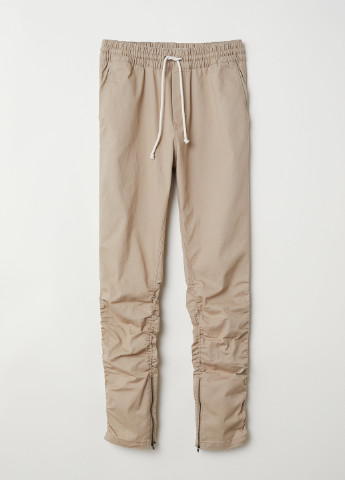 Песочные кэжуал демисезонные зауженные брюки H&M
