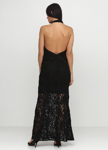 Черное вечернее платье макси H&M фактурное