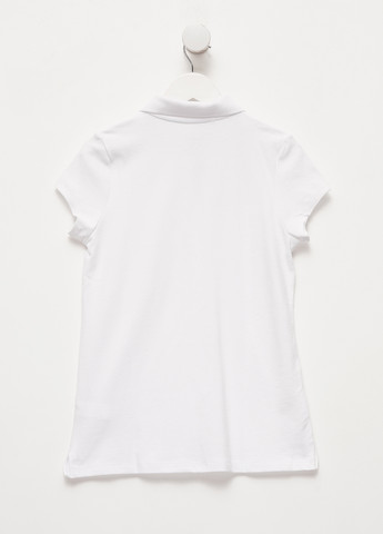 Белая детская футболка-поло для девочки Place однотонная