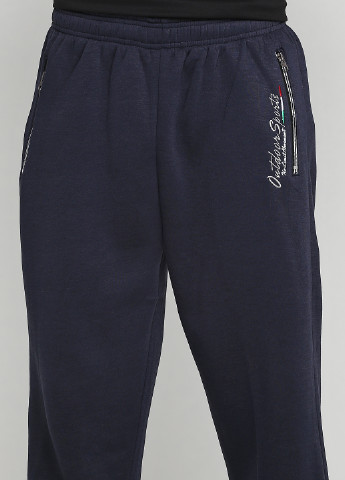 Темно-синие спортивные зимние прямые брюки Tovta
