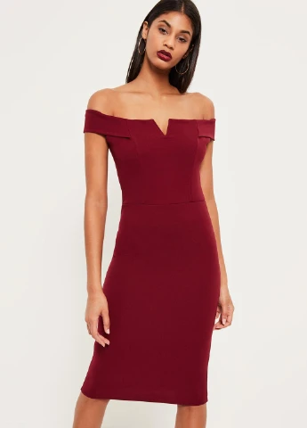 Красное кэжуал платье Missguided однотонное