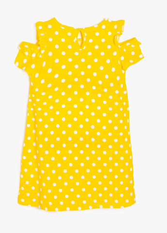 Желтое кэжуал платье KOTON в горошек