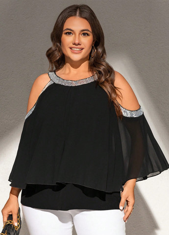 Чорна блуза SHEIN