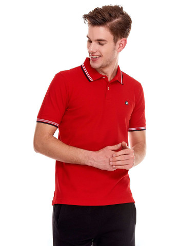 Красная футболка-поло для мужчин United Colors of Benetton с логотипом