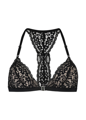 Чёрный триэнджел бюстгальтер Hunkemoller без косточек полиамид