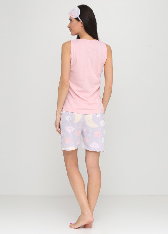 Светло-розовая всесезон пижама (майка, шорты, маска для сна) Boyraz Pijama