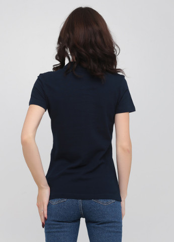 Темно-синяя женская футболка-женское поло с коротким рукавом премиум качества Stedman однотонная