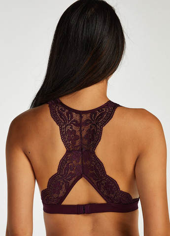 Фіолетовий бралетт бюстгальтер Hunkemoller без кісточок поліамід