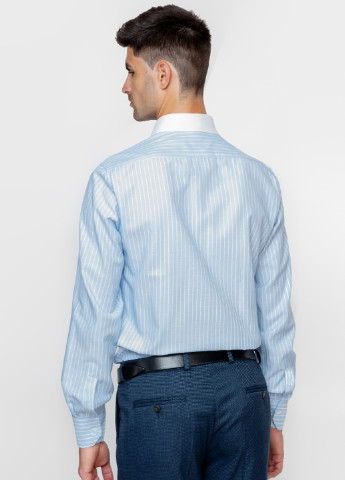 Голубой классическая рубашка в полоску Arber