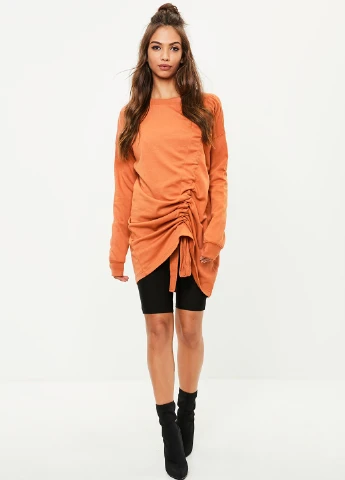 Оранжевое кэжуал платье Missguided однотонное