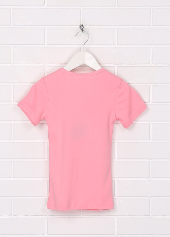 Розовая летняя футболка Роза