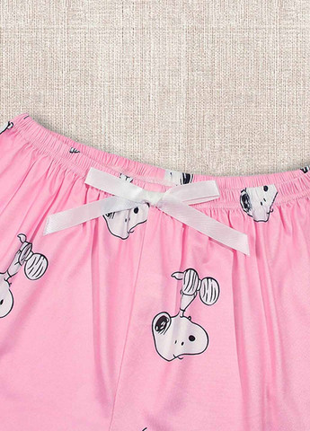 Рожева всесезон піжама (топ, шорти) топ + шорти SHEIN