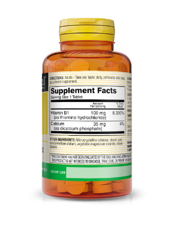 Витамин B1 100 мг (100 табл.) Mason Natural (251206253)