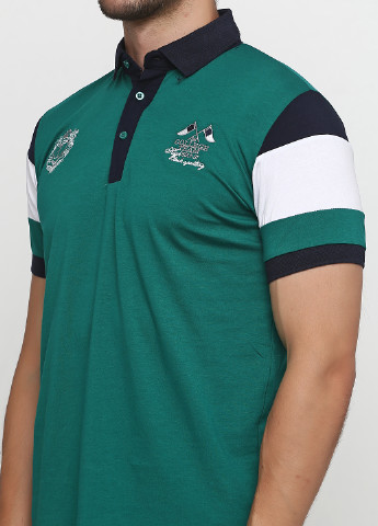 Зеленая футболка-поло для мужчин Golf однотонная