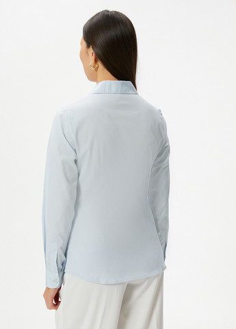 Светло-голубой кэжуал рубашка однотонная KOTON