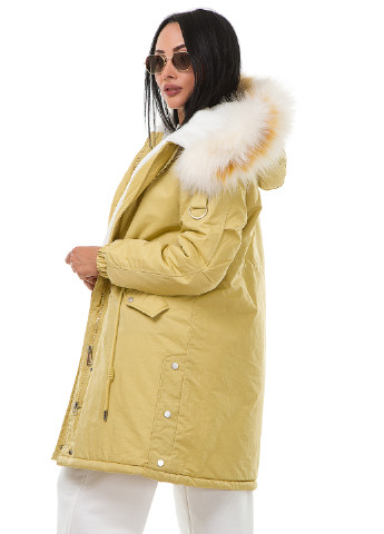 Горчичная зимняя куртка Fei Bai Yi