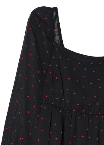 Черное кэжуал платье а-силуэт Cropp в горошек