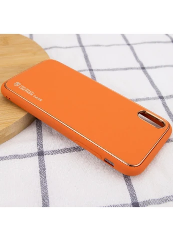 Кожаный чехол Xshield для Apple iPhone XR (6.1"") Оранжевый / Apricot (is_00000038061_4) Epik (250499656)