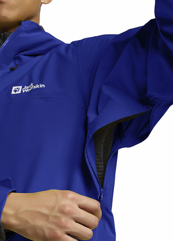 Синя демісезонна вітровка Jack Wolfskin HIGHEST PEAK 3L JKT M