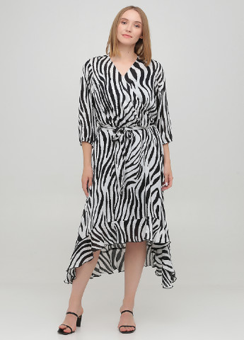 Женское демисезонное Платье на запах Fair Lady зебра