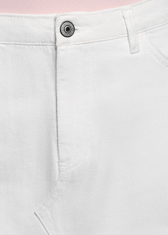 Белая джинсовая однотонная юбка Oodji